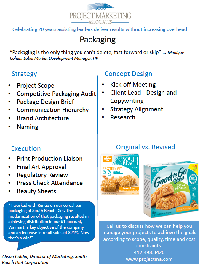 Packaging and strategy information